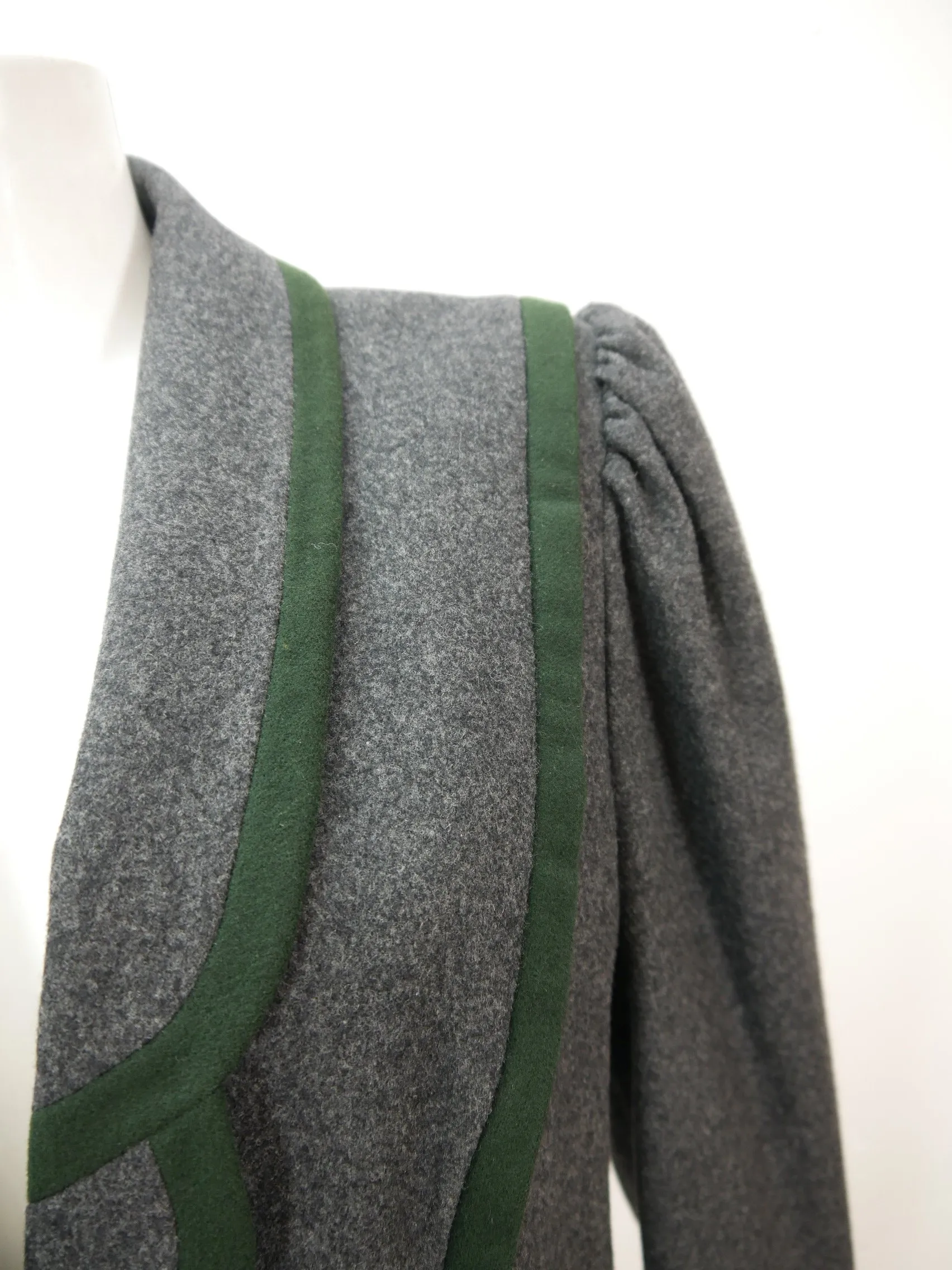 Lodenfrey grau Spencer Schurwolle fesche kurze Trachtenjacke Jacke Gr.38