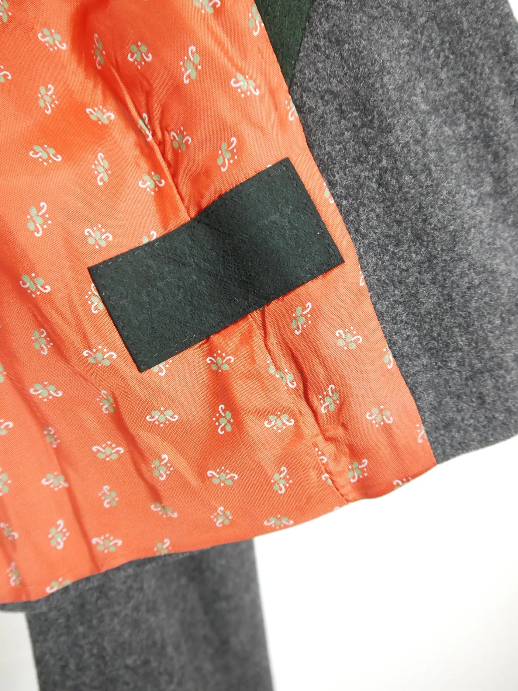 Lodenfrey grau Spencer Schurwolle fesche kurze Trachtenjacke Jacke Gr.38